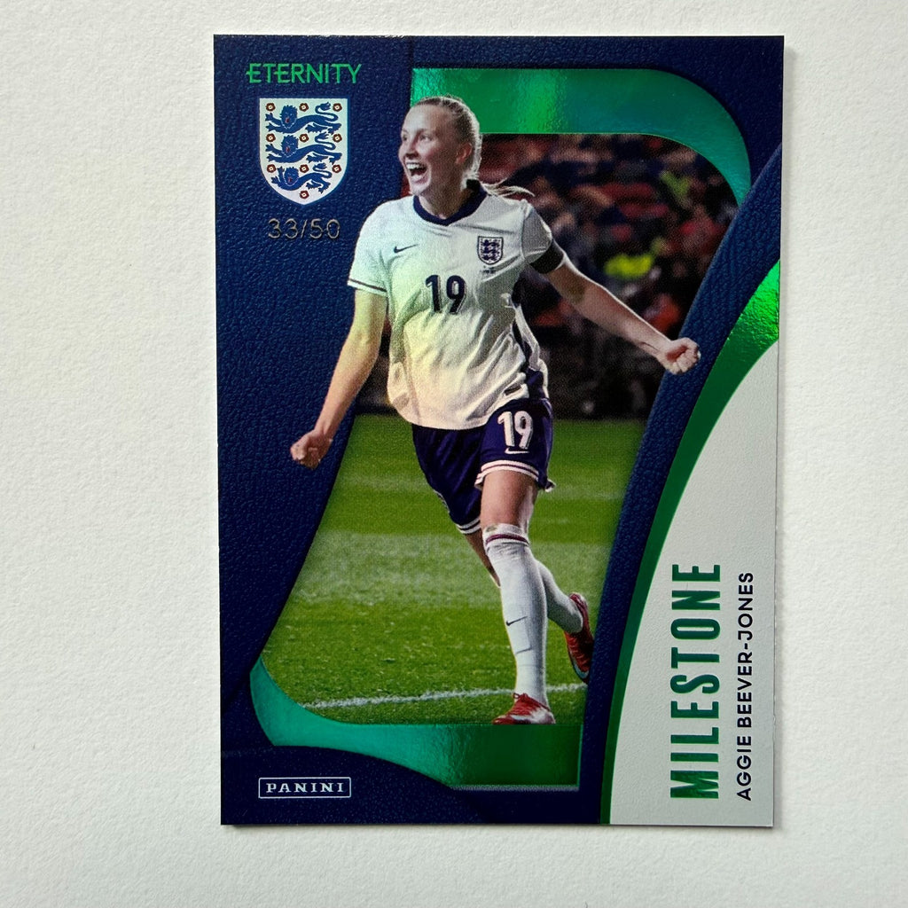 Panini Eternity Lionesses 2025 Aggie Beever-Jones England Milestone Green /50