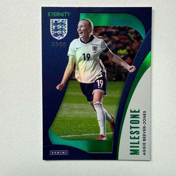Panini Eternity Lionesses 2025 Aggie Beever-Jones England Milestone Green /50