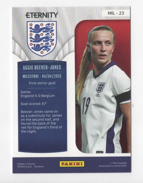 Panini Eternity Lionesses 2025 Aggie Beever-Jones England Milestone Green /50