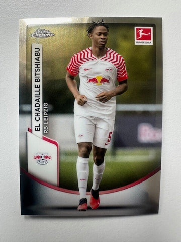 Topps Chrome Bundesliga 2023/24 El Chadaille Bitshiabu RB Leipzig Card No 55