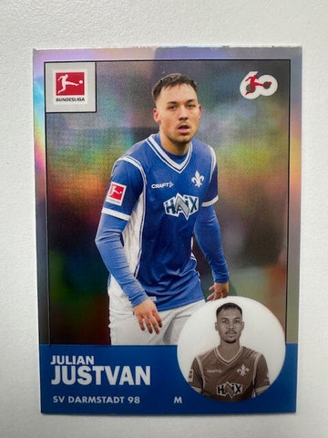 Topps Chrome Bundesliga 2023/24 Julian Justvan SV Darmstadt Card TAN-23