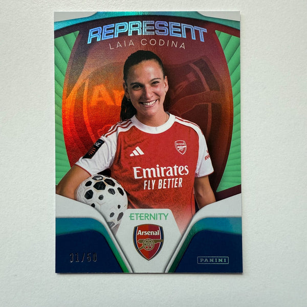Panini Eternity WSL 25/26 Laia Codina Represent Green /50 Arsenal Card
