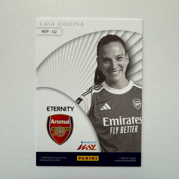 Panini Eternity WSL 25/26 Laia Codina Represent Green /50 Arsenal Card