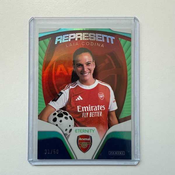 Panini Eternity WSL 25/26 Laia Codina Represent Green /50 Arsenal Card