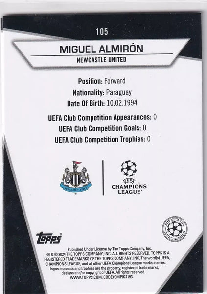 Topps Superstars 2024 23/24 Miguel Almiron Newcastle United Uncommon Card #105