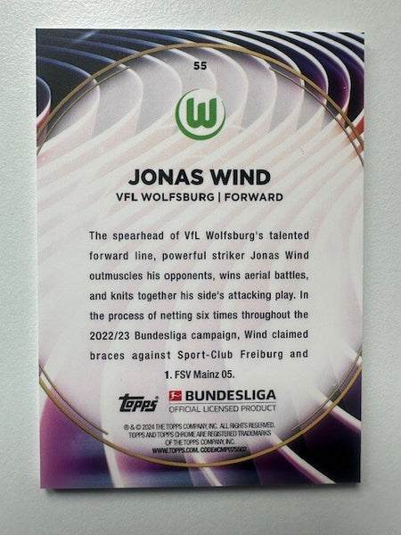 Topps 60 Years Celebration Bundesliga 2023/24 Jonas Wind Wolfsburg Card #55