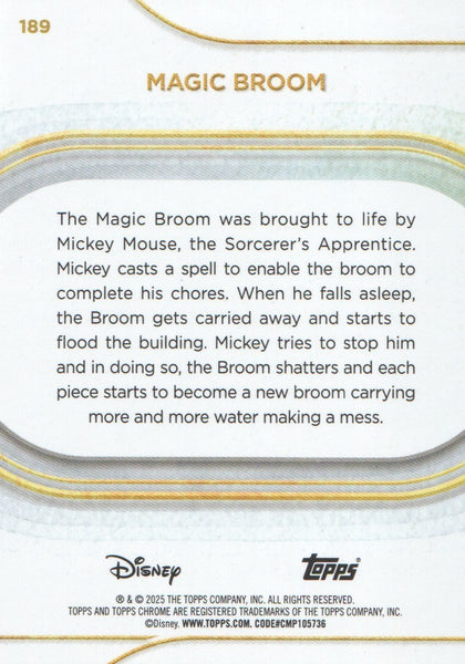 Topps Disney Chrome 2025 Magic Broom Mickey Mouse Base Card #189