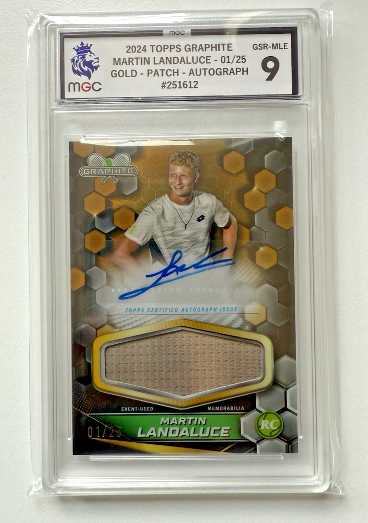 2024 Topps Chrome Graphite Martin Landaluce Relic Auto 01/25 MGC 9 RC Bookstart
