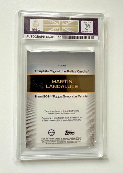 2024 Topps Chrome Graphite Martin Landaluce Relic Auto 01/25 MGC 9 RC Bookstart
