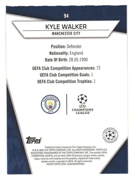 Topps Superstars 2024 23/24 Kyle Walker Common Manchester City Trading Card #94