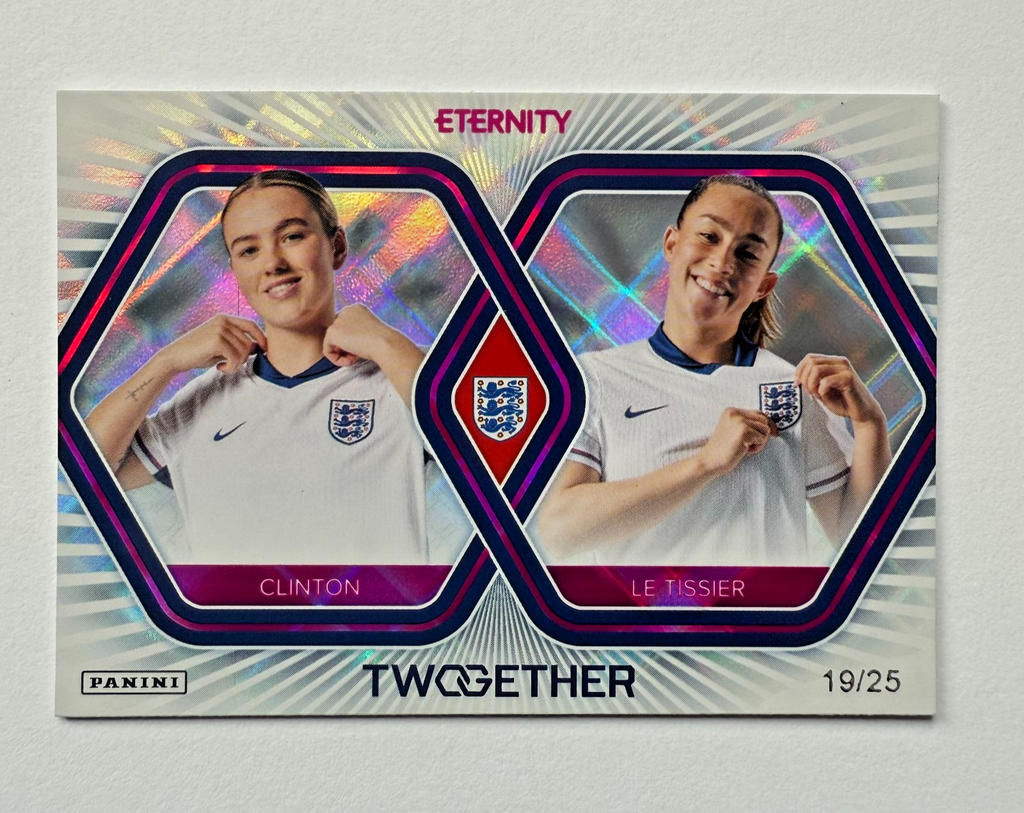 Panini Eternity Lionesses 2025 Clinton Le Tissier England Twogether Magenta /25