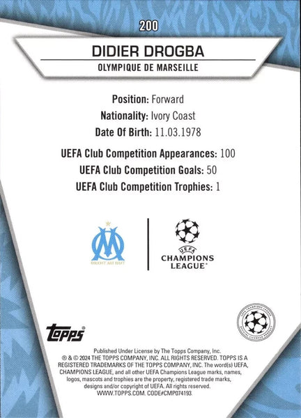 Topps Superstars 2024 23/24 Didier Drogba Common Marseille Trading Card #200