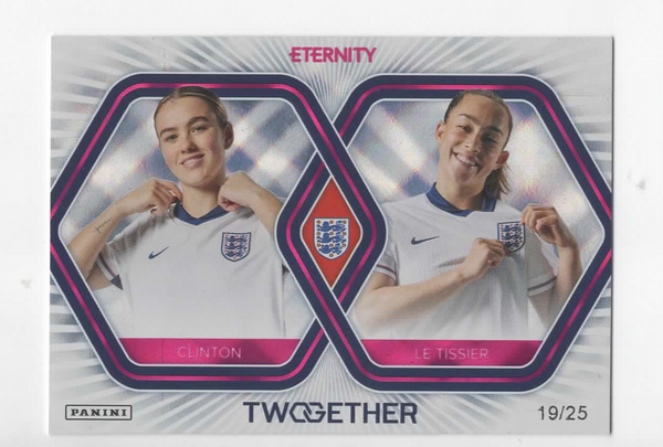 Panini Eternity Lionesses 2025 Clinton Le Tissier England Twogether Magenta /25