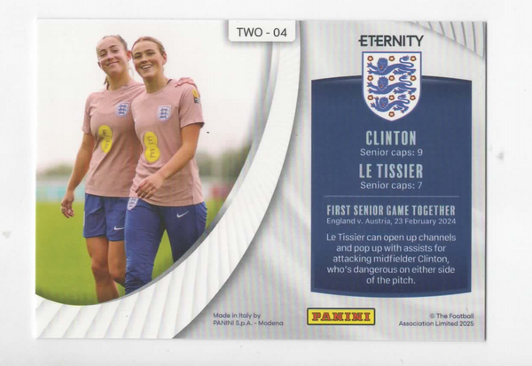 Panini Eternity Lionesses 2025 Clinton Le Tissier England Twogether Magenta /25