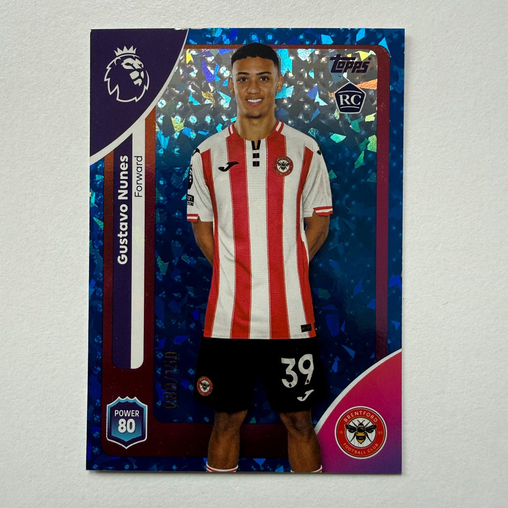 Topps Premier League 25/26 Gustavo Nunes Brentford RC Blue Parallel /150