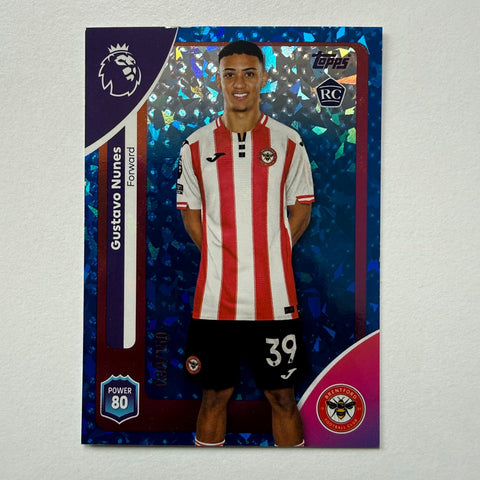 Topps Premier League 25/26 Gustavo Nunes Brentford RC Blue Parallel /150