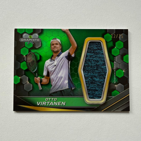 Topps 2024 Graphite Tennis Otto Virtanen Green Relic Chrome Refractor Card 22/75
