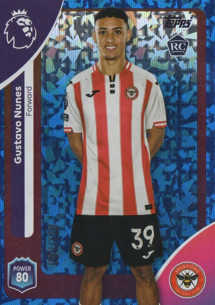 Topps Premier League 25/26 Gustavo Nunes Brentford RC Blue Parallel /150