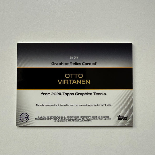 Topps 2024 Graphite Tennis Otto Virtanen Green Relic Chrome Refractor Card 22/75