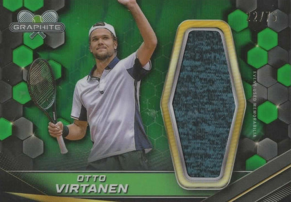 Topps 2024 Graphite Tennis Otto Virtanen Green Relic Chrome Refractor Card 22/75