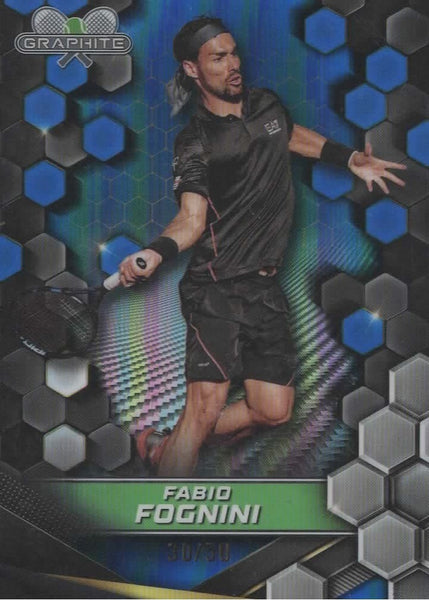 Topps 2024 Graphite Tennis Fabio Fognini Blue Parallel Chrome Card /50