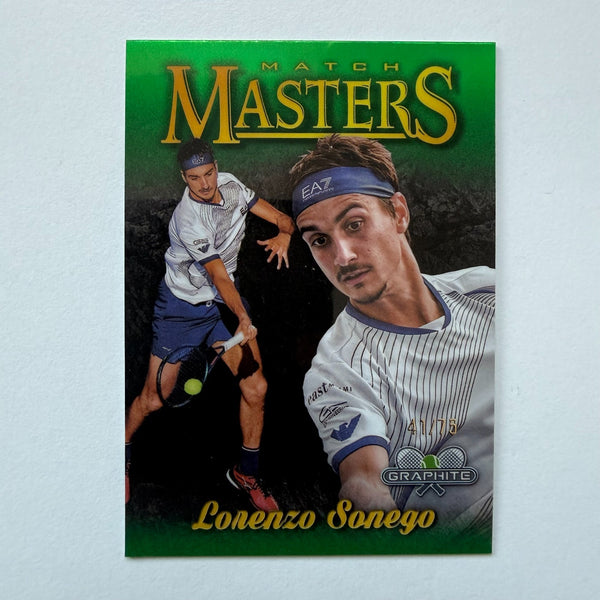 Topps 2024 Graphite Tennis Match Masters Lorenzo Sonego Green Parallel Card /75