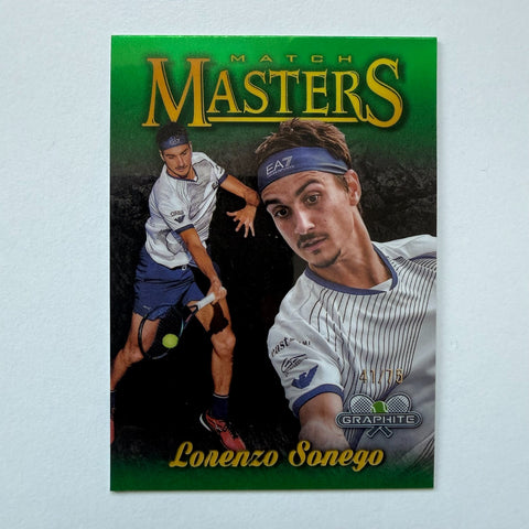 Topps 2024 Graphite Tennis Match Masters Lorenzo Sonego Green Parallel Card /75