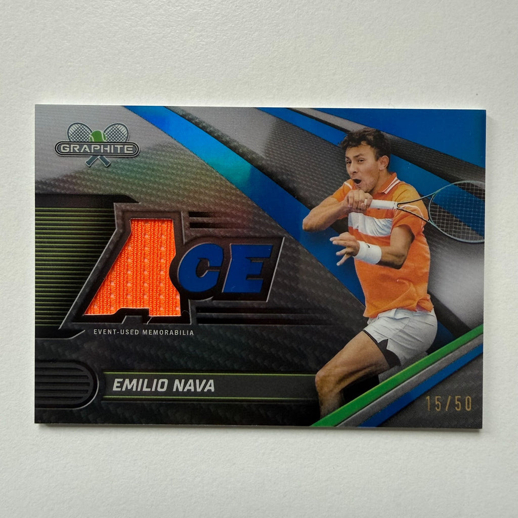 Topps 2024 Graphite Tennis Emilio Nava Ace Relics Blue /50 Event Used