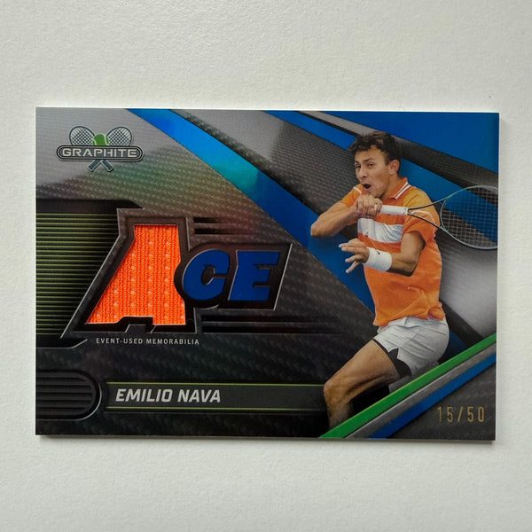 Topps 2024 Graphite Tennis Emilio Nava Ace Relics Blue /50 Event Used