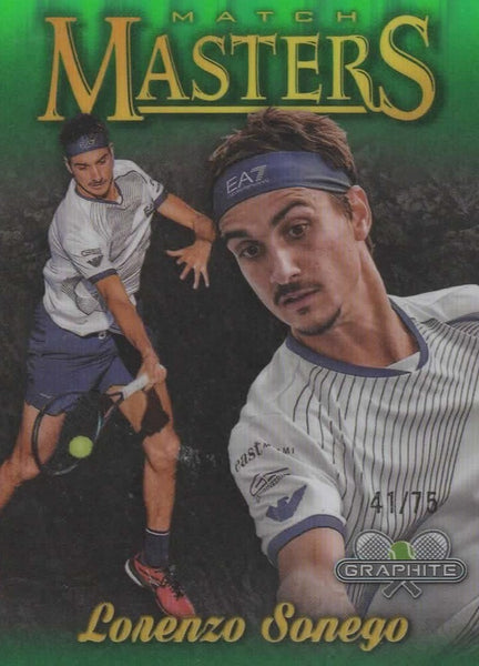 Topps 2024 Graphite Tennis Match Masters Lorenzo Sonego Green Parallel Card /75