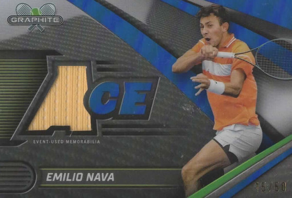 Topps 2024 Graphite Tennis Emilio Nava Ace Relics Blue /50 Event Used