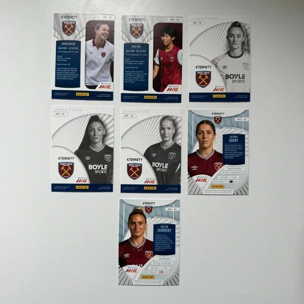 7x Panini WSL Eternity 2025/26 West Ham Bundle Card Set