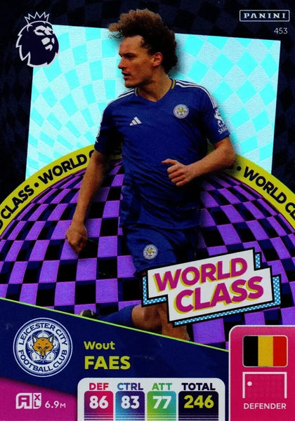 Panini Premier League Adrenalyn XL 24/25 2025 Wout Faes World Class Leicester