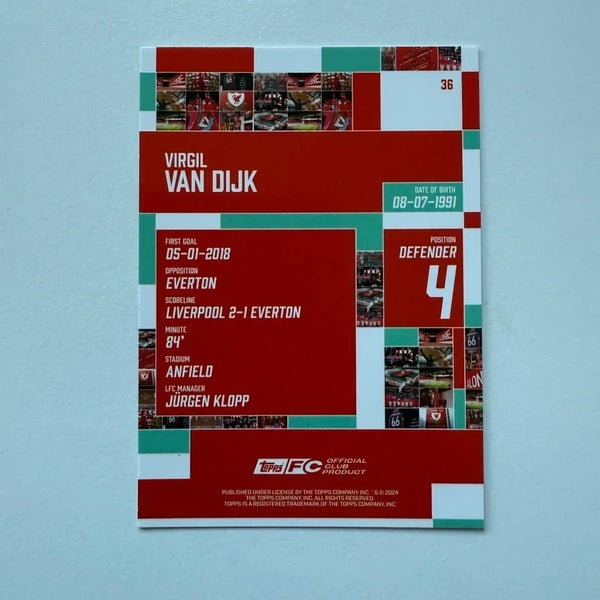 Topps Liverpool FC Team Set 2024/25 Virgil van Dijk Anfield All Stars Card /250