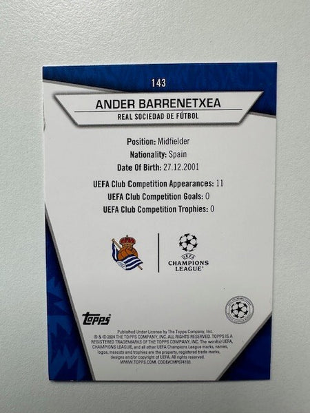 Topps Superstars 2024 23/24 Ander Barrenetxea Real Sociedad Uncommon Card