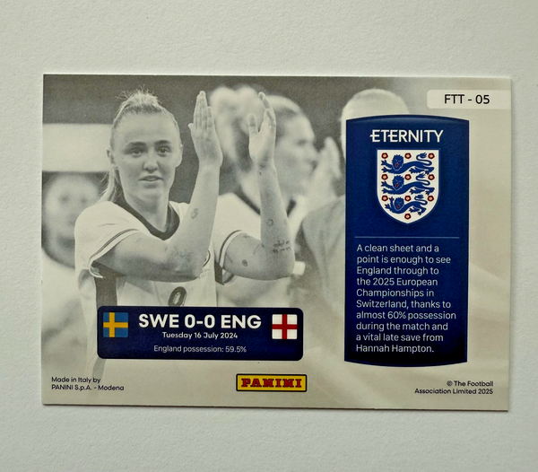 Panini Eternity 2025 Georgia Stanway For The Team Magenta /25 Lionesses Card