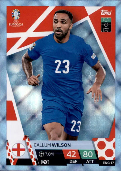 Match Attax Euro 2024 Callum Wilson England Crystal Parallel Blue UEFA Card