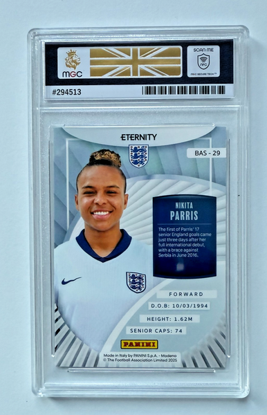 Panini Eternity Lionesses 2025 Nikita Parris England Bookend Gold 5/5 MGC 10