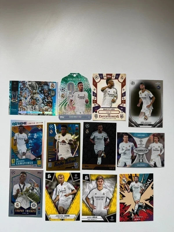 Real Madrid Trading Card Football Bundle – 12 Card Collection