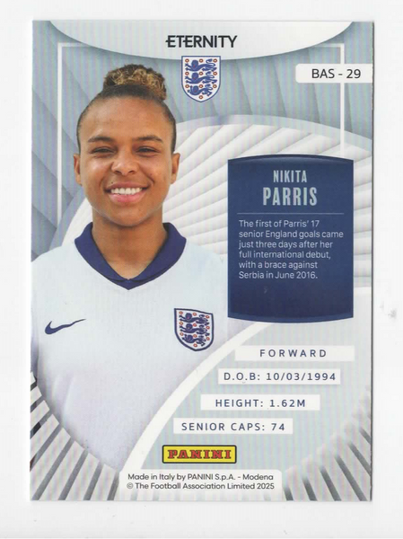 Panini Eternity Lionesses 2025 Nikita Parris England Bookend Gold 5/5 MGC 10