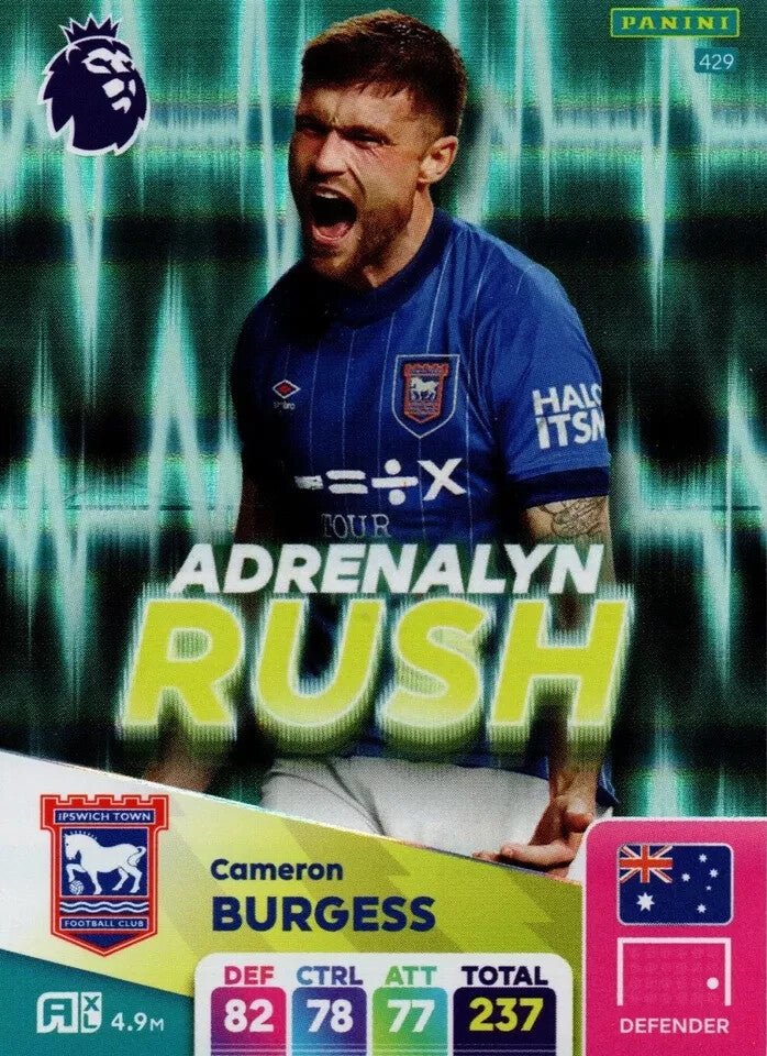 Panini Premier League Adrenalyn XL 2024/2025 Cameron Burgess Adrenalyn Rush Card
