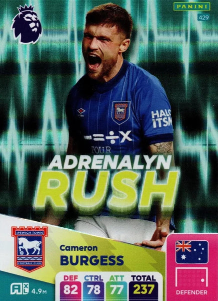 Panini Premier League Adrenalyn XL 2024/2025 Cameron Burgess Adrenalyn Rush Card