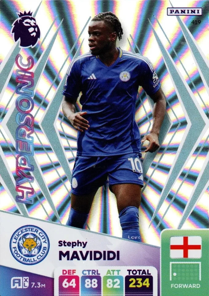 Panini Premier League Adrenalyn XL 24/2025 Stephy Mavididi Hypersonic Leicester