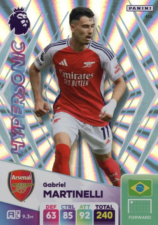 Panini Premier League Adrenalyn XL 24/2025 Gabriel Martinelli Hypersonic Arsenal
