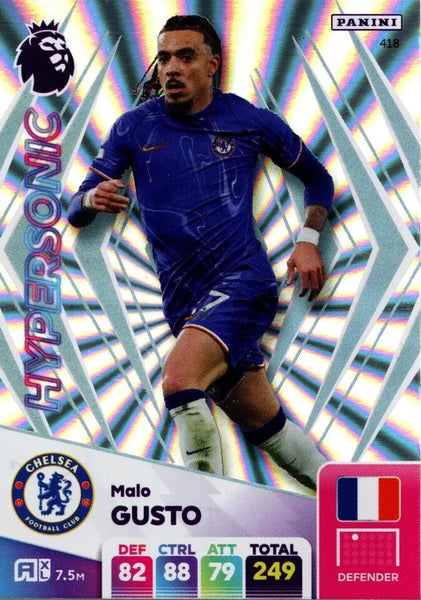 Panini Premier League Adrenalyn XL 2024/2025 Malo Gusto Hypersonic Chelsea Card