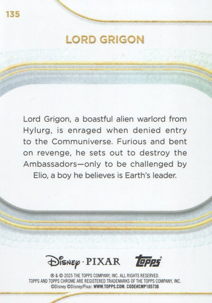 Topps Disney Chrome 2025 Lord Grigon Base Card #135