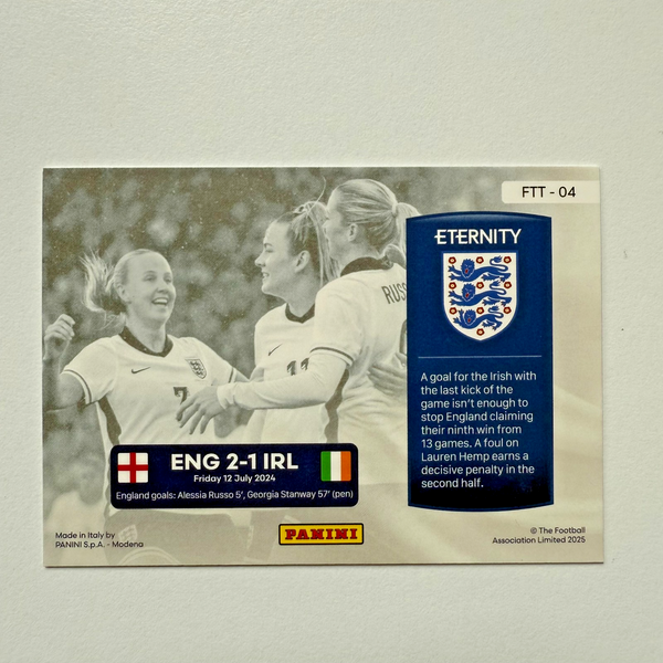 Panini Eternity Lionesses 2025 Russo Hemp Mead England For The Team Magenta /25