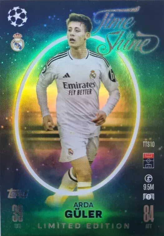 Topps Match Attax 2024/2025 Arda Guler Limited Edition Time To Shine TTS 10