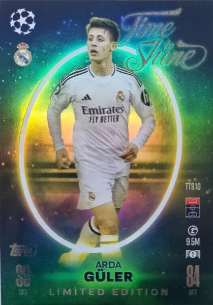 Topps Match Attax 2024/2025 Arda Guler Limited Edition Time To Shine TTS 10