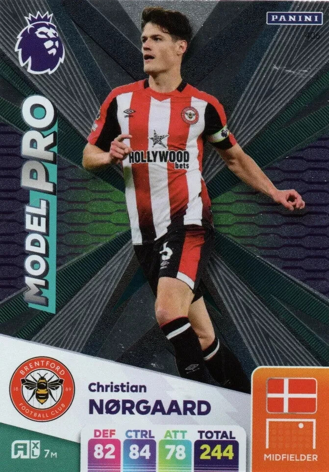 Panini Premier League Adrenalyn XL 24/25 2025 Christian Norgaard Model Pro Card